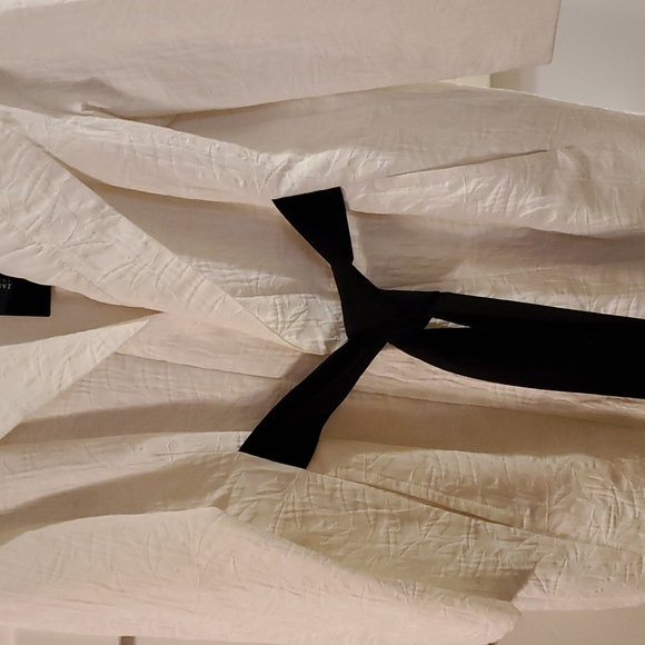 NWT Zara Textured White Coat - Picture 5 of 8